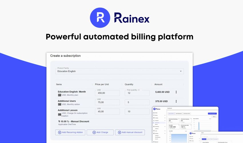 Rainex  Scale your business with efficient billing system